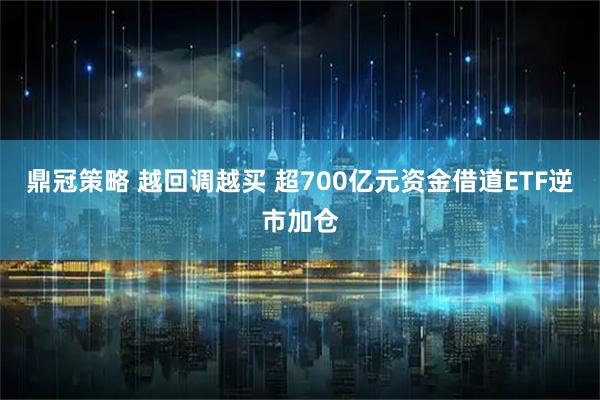 鼎冠策略 越回调越买 超700亿元资金借道ETF逆市加仓