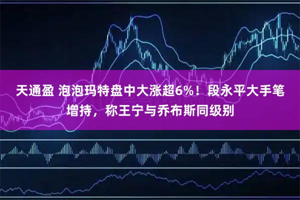 天通盈 泡泡玛特盘中大涨超6%！段永平大手笔增持，称王宁与乔布斯同级别
